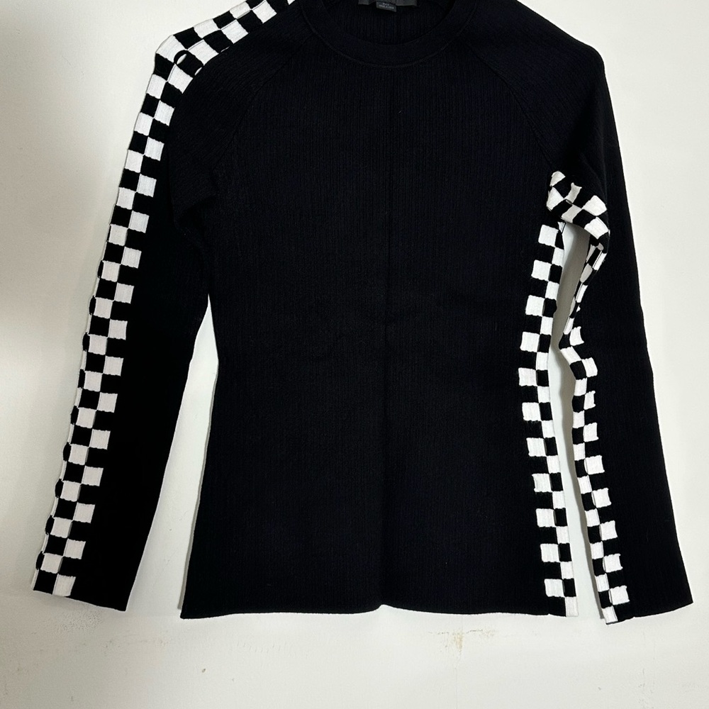 RARE Alexander Wang Checkered‎ Cutout Sleeve Sweater - Picture 11 of 12